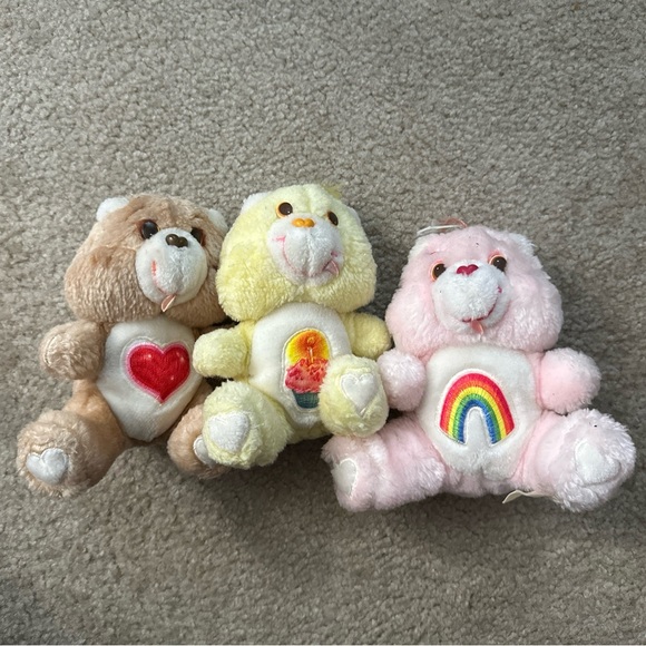 Vintage 1980s Care Bears LOT of 3 Kenner 6” Plush Stuffed Animals Birthday - Picture 2 of 10